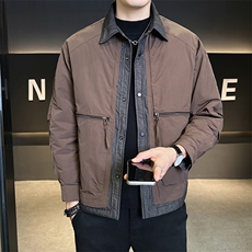 标50白鸭绒夹克式拼接轻薄男装羽绒服B317-Y6701-P195258，男装夹克，电商B317