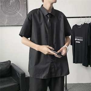 5XL大码DK制服男JK短袖正装衬衫男工作服情侣装白衬衣D246-1-CS10图片
