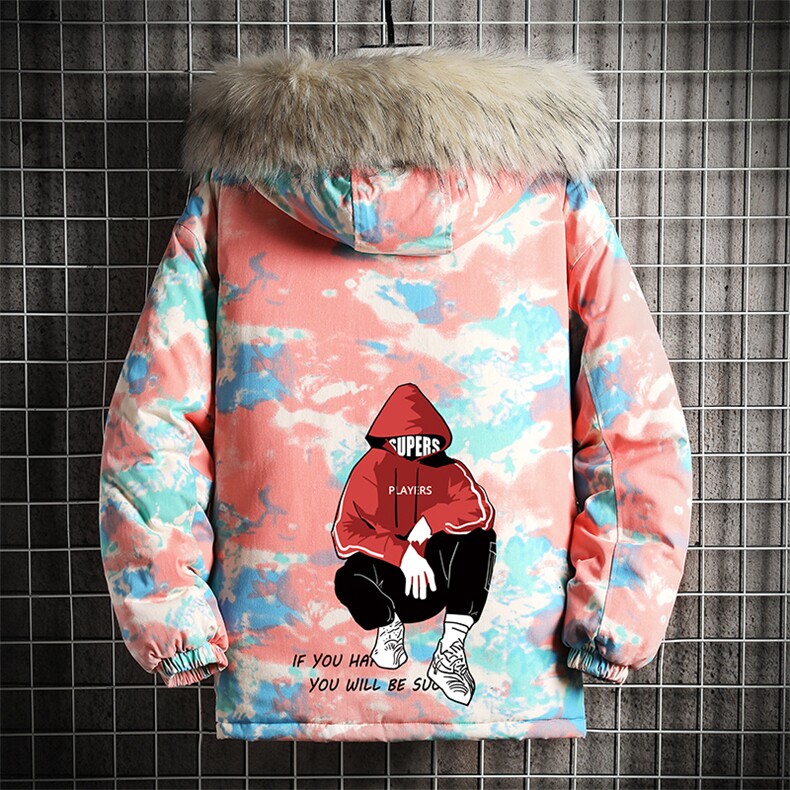 MC49051-P135日系潮衣男大码派克服男工装服外套袄网格,男装棉衣,电商A040A