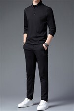 中年休闲运动套装男秋季爸爸装翻领套头卫衣中老年人运动服潮，男装休闲套装，电商B212（原钱塘6029）