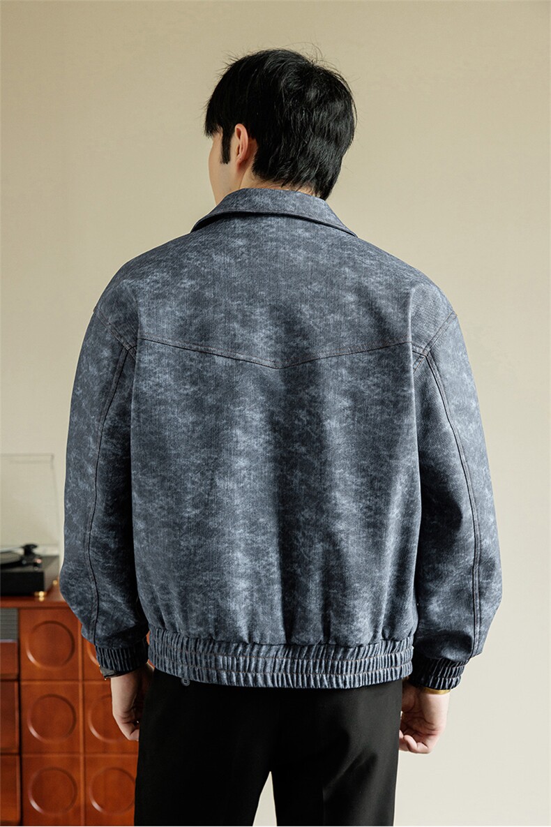 老钱风大码休闲皮衣外套8570-P85控169大码元,男装皮衣,星座209
