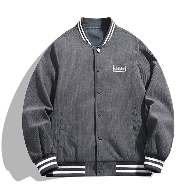 复古日系潮牌棒球服春秋季新款刺绣灯芯绒夹克外套男青年JK85-P50,男装夹克,星座1403A