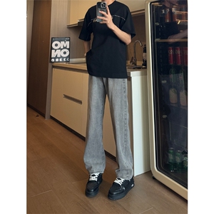 现货 水洗复古宽松直筒牛仔裤男 K5806-P50 控78图片