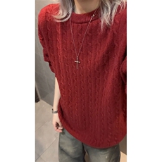 圣诞新年红色毛衣保暖内搭针织衫圆领套头上衣5Q1144-TP5098，男装针织衫/毛衣，电商A102