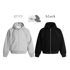 重磅空气层连帽解构卫衣男女覆古宽松休闲运动外套廓形情侣帽衫潮，女装短外套，星座218-8