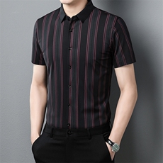 H8116钱塘2020-3夏季无痕商务精品男士短袖衬衣主推P66，男装衬衫，钱塘207-3