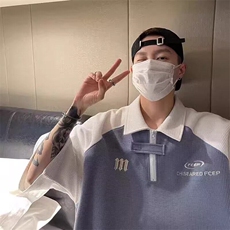 美式半拉链polo衫男生短袖夏季翻领T恤高街潮流休闲衣服，男装T恤，星座506A