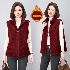 25年冬季新款仿水貂毛马夹，女装大码女装，奕阳依阁