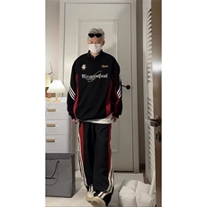 卫衣男款秋季美式高街潮牌痞帅上衣服撞色拼接宽松赛车服运动外套，女装短外套，星座218-1（原230）