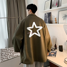 麂皮绒夹克男大码立领褂子外套JK85286-P68加绒款-P78，男装夹克，电商A040