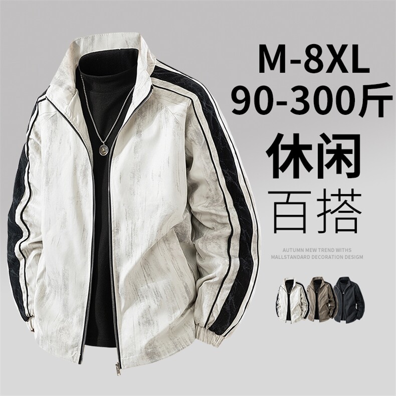 3D大码男士休闲夹克外套8510-P70控108 大码元图片