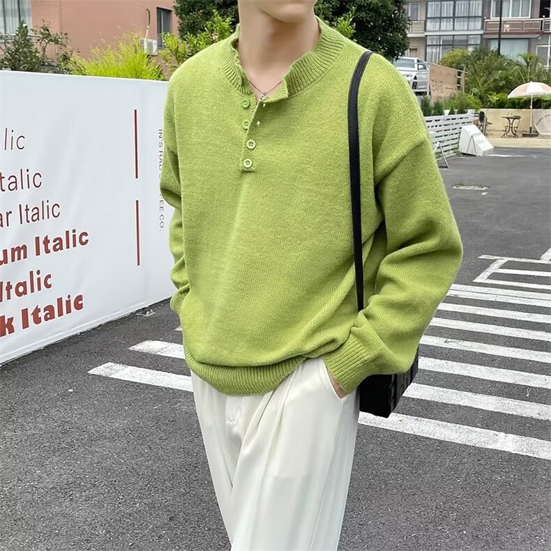 美式街头设计感圆领毛衣男慵懒风休闲针织衫MB60P48,男装针织衫/毛衣,星座1116-2