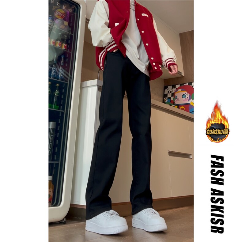 抖音得物品质百搭牛仔裤212-2-DY154-特P60加绒特P65,男装牛仔裤,星座808A-1