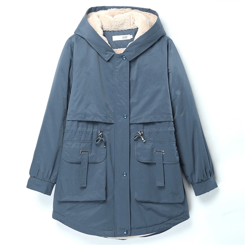 2020冬装新款修身显瘦减龄加绒保暖棉衣/棉服派克服,女装派克服,姿萝菲