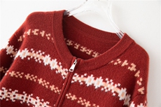 2025年秋季时尚百搭通勤简约休闲加厚提花开衫，女装羊绒衫，轩妮羊绒