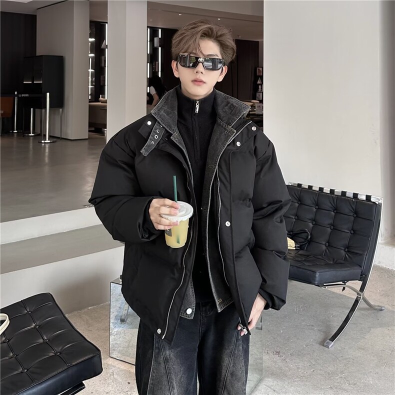 2025日系复古飞行夹克立领棉服宽松休闲工装外套男女冬，男装夹克，星座506A