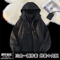 TH800201/P95冲锋衣加内胆大码防风防水三合一外套夹克男女同款，男装夹克，电商A141