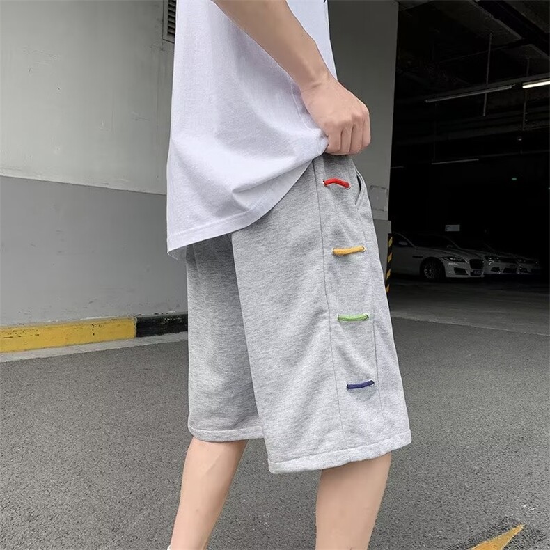 五分裤微弹休闲裤潮运动裤直筒中低腰时尚潮牌夏季男DK123-P20图片