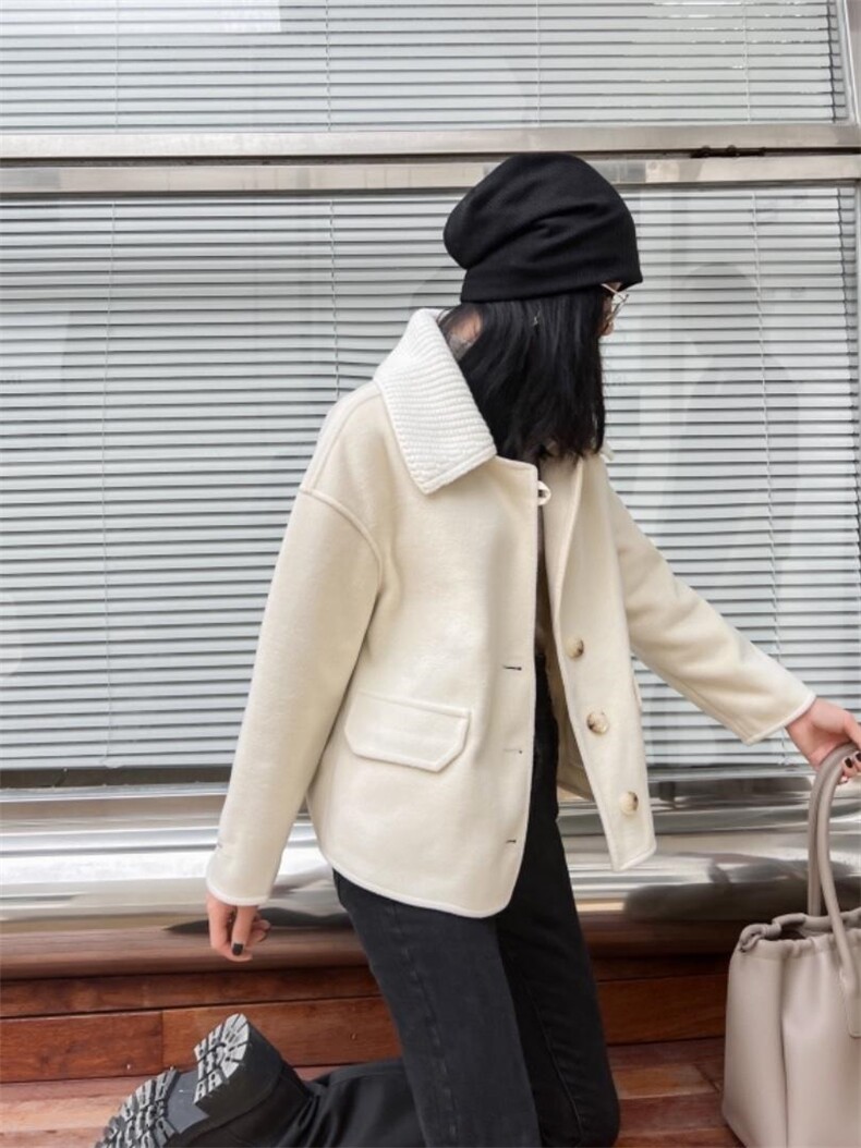 带毛线领双面呢外套，其它，天使公主