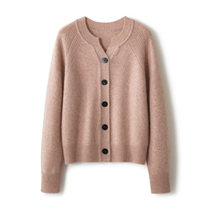 2025年秋季时尚百搭通勤简约休闲花纱水滴开衫，女装羊绒衫，致织羊绒