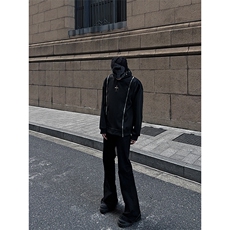 自家图，垫肩cleanfit卫衣男连帽重磅外套设计感小众WYB03-P65，男装卫衣，星座1007（原301D）