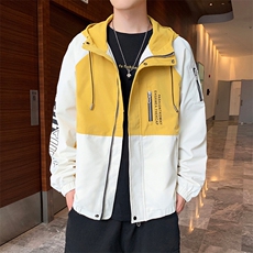 夹克男秋季新款上衣撞色连帽外套男装DS315T，男装夹克，电商A102