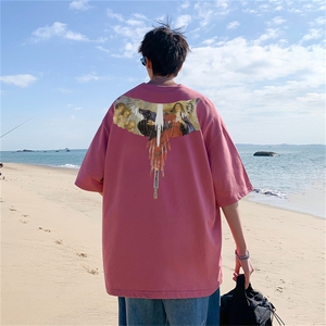 ！23夏季新款宽松大码港风圣母翅膀短袖纯棉T恤T1999-P25图片
