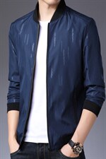 T2129男士2023年春季新款长袖休闲薄款外套上衣立领夹克P60图片