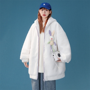 现货 新款可爱兔兔羊羔毛棉衣加厚棉服中性风 225-2-20539-P135图片