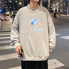 S6270-P28秋季圆领卫衣男大码韩版宽松长袖外套，男装卫衣，电商A040
