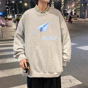 S6270-P28 秋季圆领卫衣男大码韩版宽松长袖外套图片