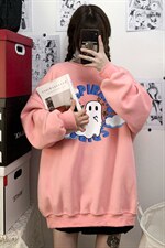 中性风2024秋季新款港风趣味印花百搭情侣套头卫衣W192--P30-控48，男装卫衣，A247A