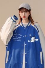 中性风2026秋季新款港风潮牌印花情侣棒球服夹克JK880p65控88，男装夹克，A247A