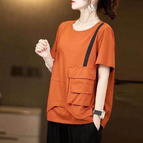 针织口袋织带小衫上衣，女装，欧奢曼ST