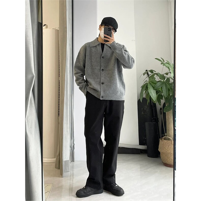 有货~韩版轻熟风软糯V领针织毛衣男秋冬休闲开衫外套MY2364-特P55,男装针织衫/毛衣,星座1004-3