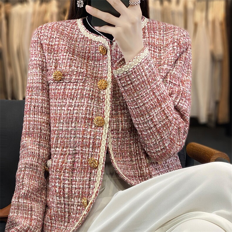优雅气质小香风短外套显瘦百搭时尚女装高级感秋冬必备单品,女装短外套,佳绒高端店