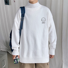 M18072-P45加绒款-P65半高领毛衣男士大码针织衫男毛线衣男，男装针织衫/毛衣，电商A040