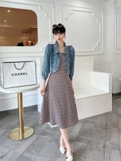 春夏两件套连衣裙，女装连衣裙，蕃米莉