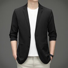 上衣单排扣春季中老年2023年翻领口袋长袖时尚西服SL8217，男装西服，钱塘6003（原4033）