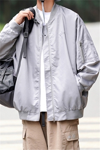 纯色刺绣夹克防水棒球服外套X1213-DY148-P75图片