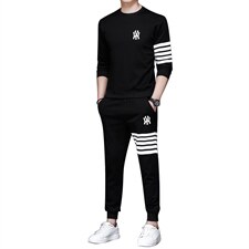 中年运动套装男春秋季爸爸秋装套装圆领卫衣两件套运动服时尚百搭，男装休闲套装，电商B212（原钱塘6029）