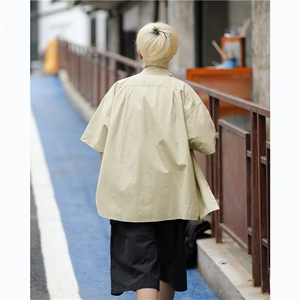 七分袖衬衫男短袖港风日系夏半袖衬衣薄款潮外套高级感LS2023 P25图片