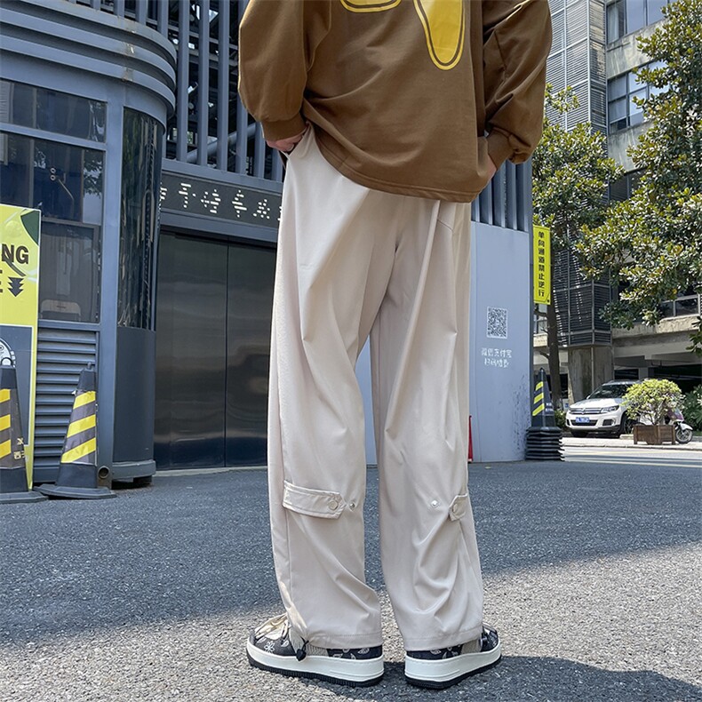 vibe裤子休闲裤男垂坠感西裤韩版潮流宽松阔腿拖地裤K0738-P35图片