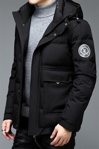 中长款白鸭绒羽绒服中年爸爸装连帽羽绒休闲外套男ALXB8818-P285图片
