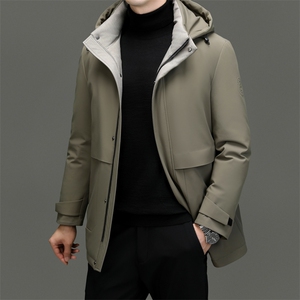 BNGDRY3993钱塘2020-2商务简约冬季厚款中年男士90鹅绒羽绒服P315图片