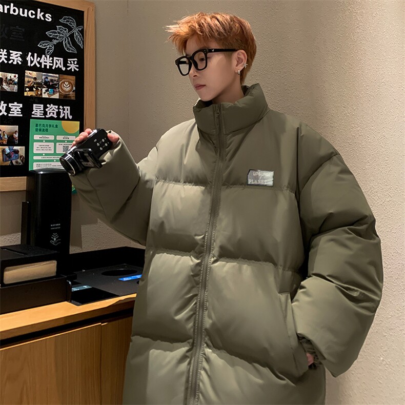 男士棉衣拼接立领冬季棉服M0882-P85图片