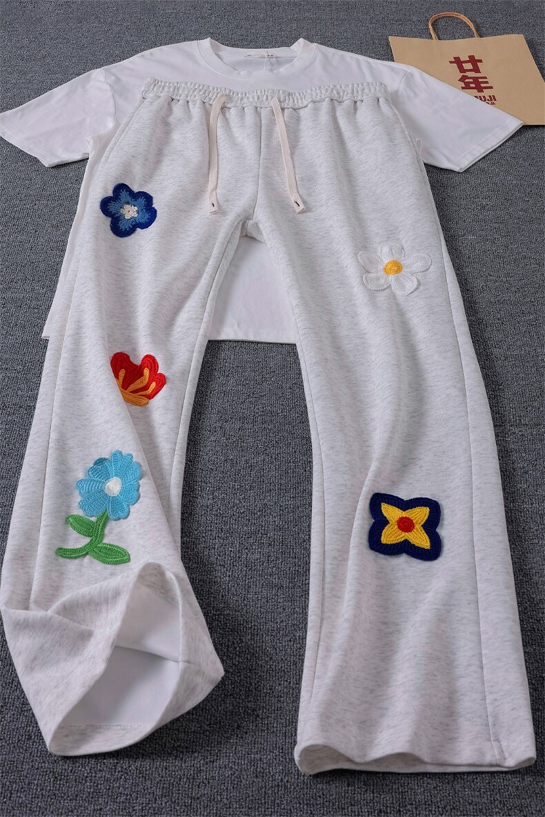 【杭州货档口现货】秋冬花卉男女卫裤休闲裤XZ610A-特P48-控79,男装休闲裤,星座610A