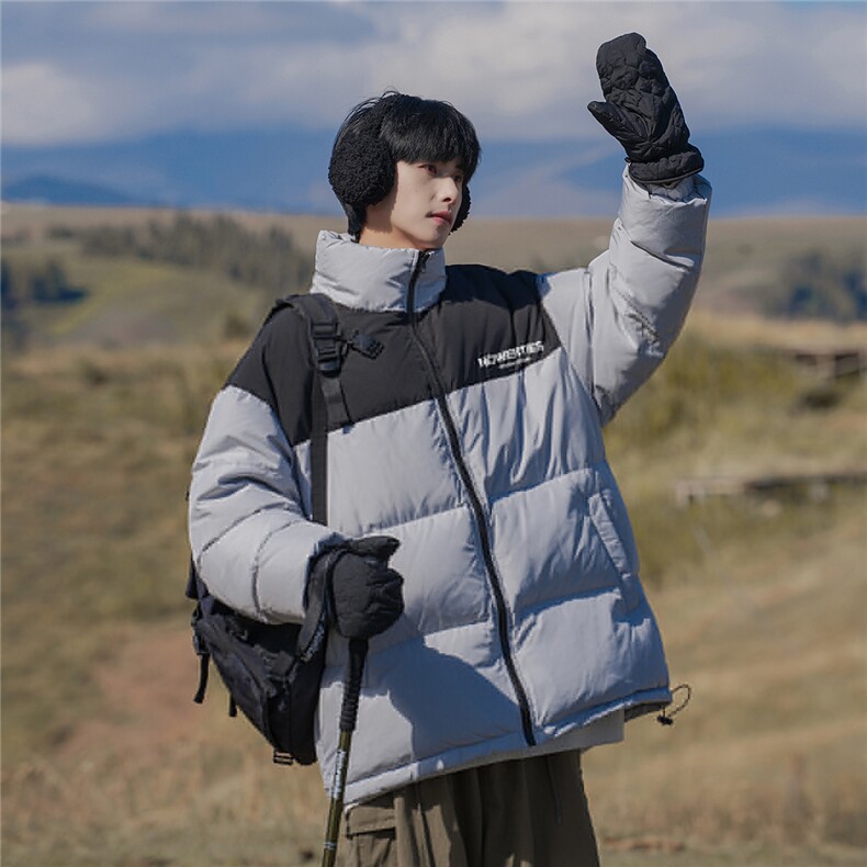 新疆山系冬款时尚字母印花休闲立领棉服A247-MY1252特批85控138,男装棉衣,电商A247