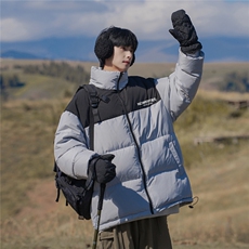 新疆山系冬款时尚字母印花休闲立领棉服A247-MY1252特批85控138，男装棉衣，电商A247