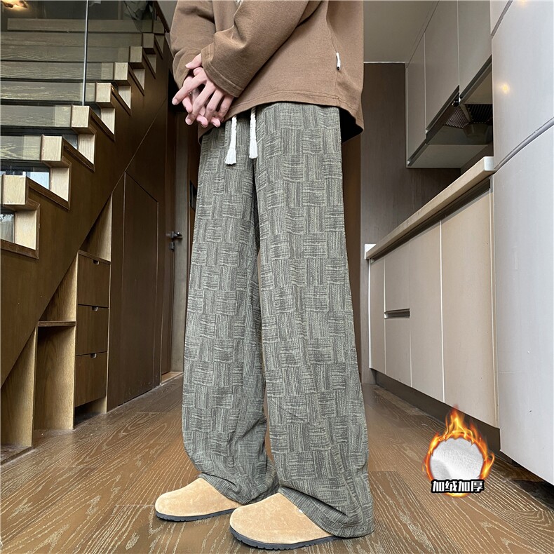 2025冬新款加绒灯芯绒宽松休闲脏脏裤B315-K125JR-特p40控78,男装休闲裤,电商B315